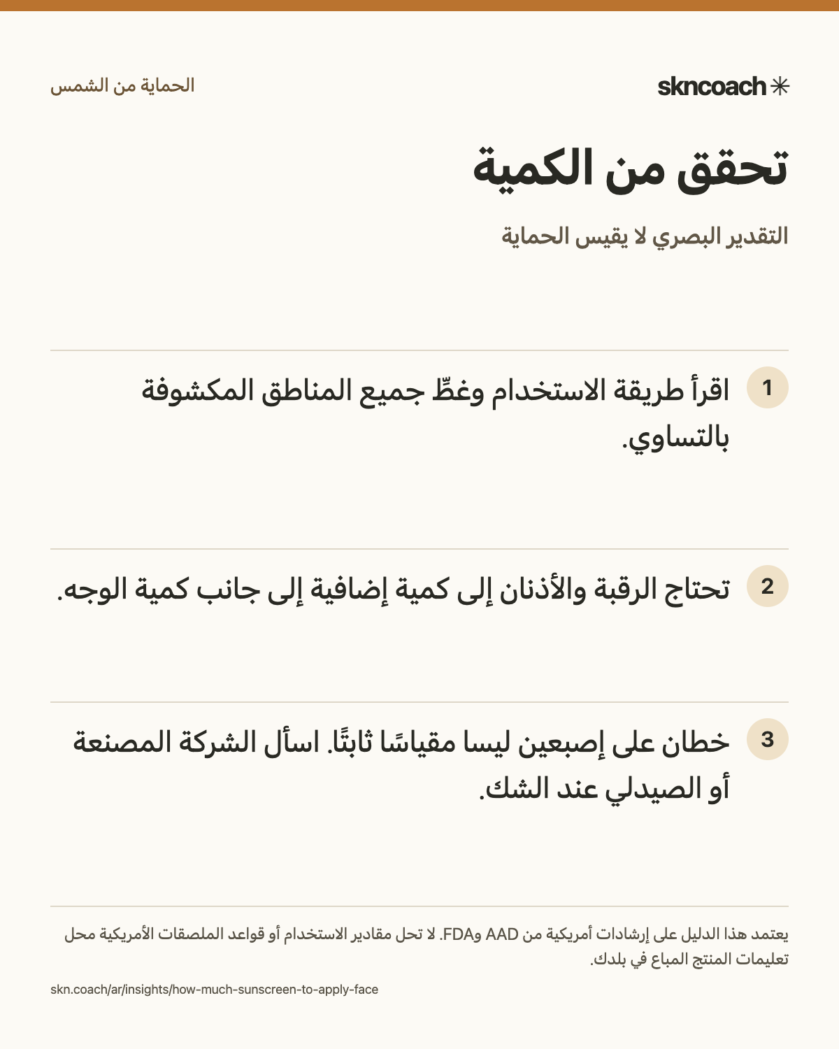 تحقق من الكمية