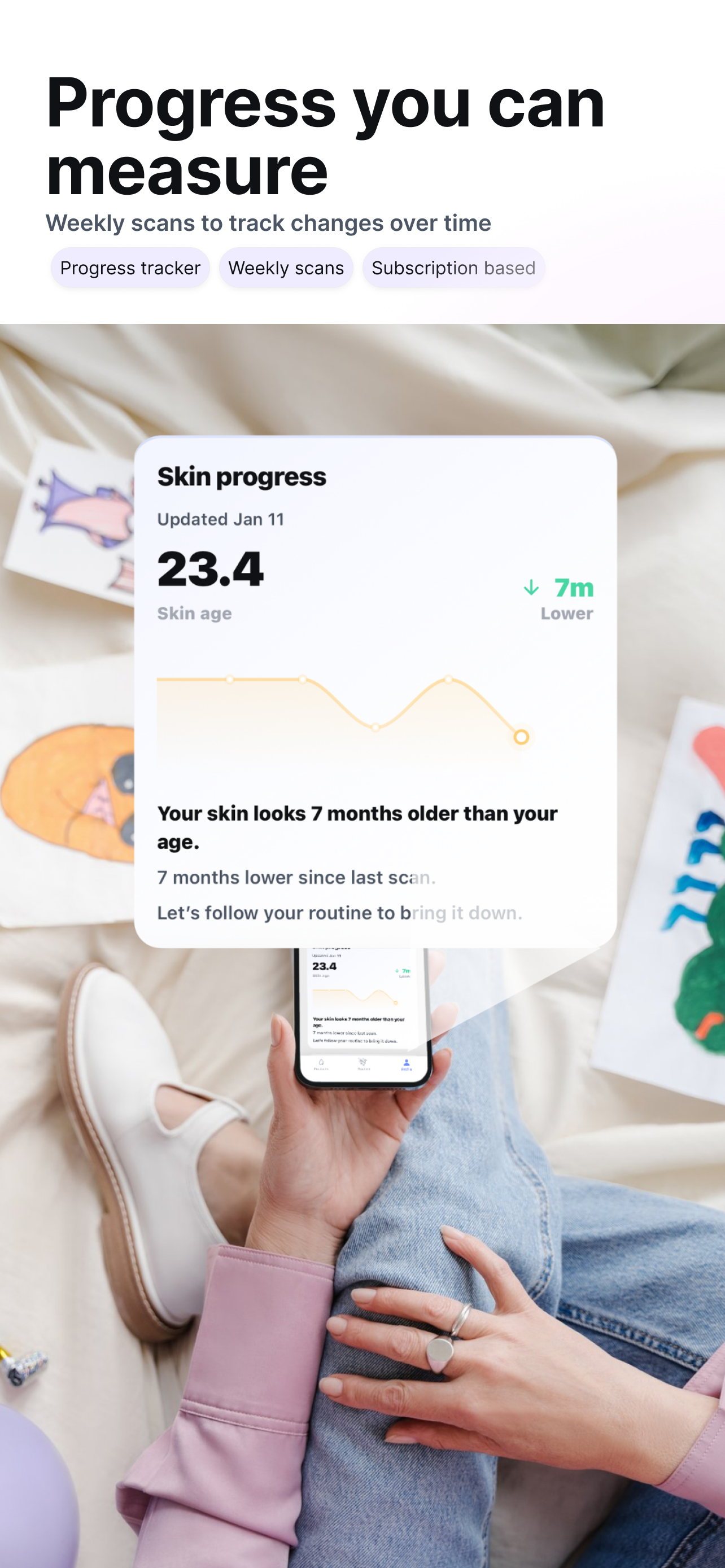Track skincare progress and weather-aware routines