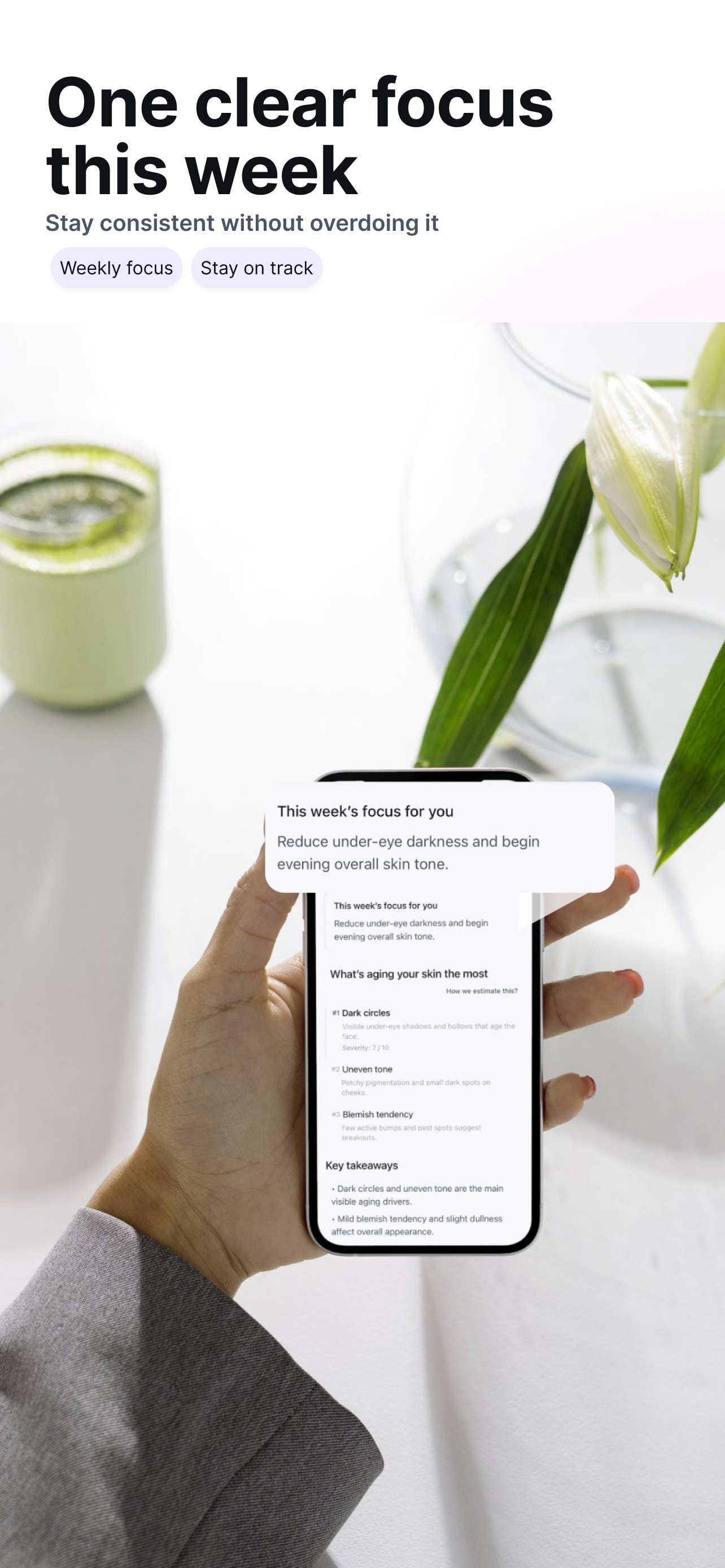 Weekly focus helping stay on track