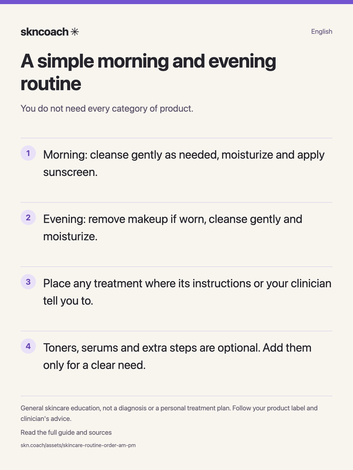 Skincare routine order
