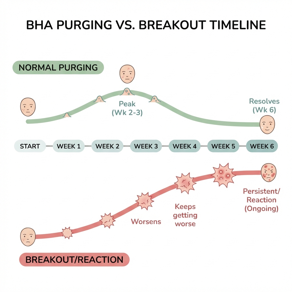 BHA purging vs breakout timeline