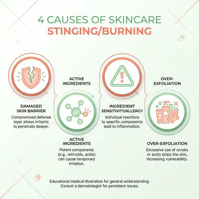 4 Causes of Skincare Stinging/Burning