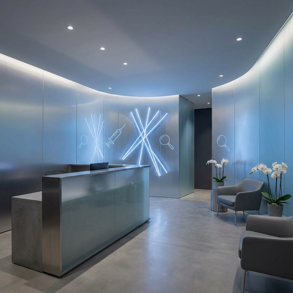 Professional dermatology clinic aesthetic