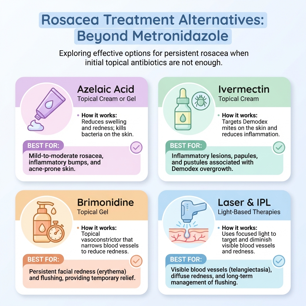 Rosacea treatment alternatives beyond metronidazole