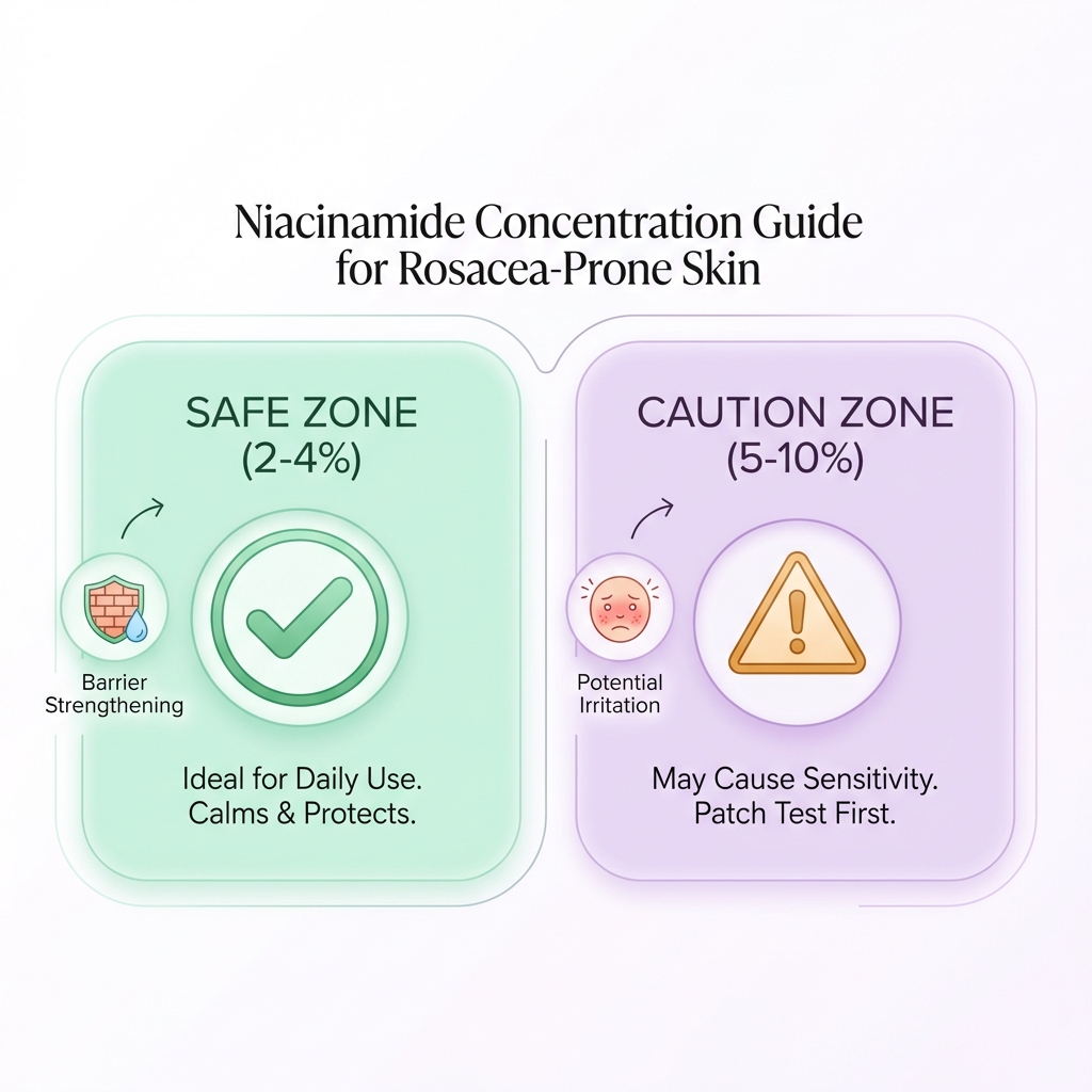Niacinamide concentration guide for rosacea