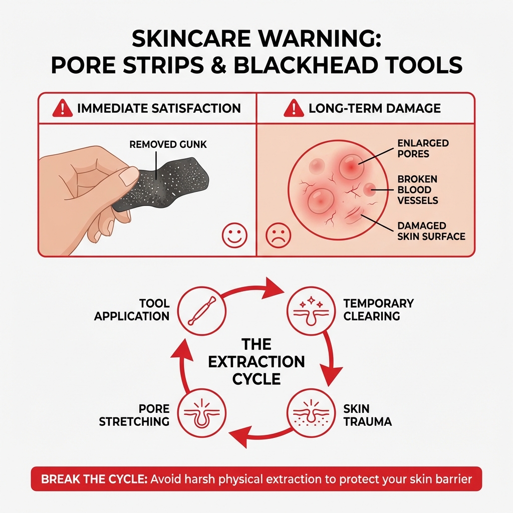 Skincare warning: pore strips and blackhead tools