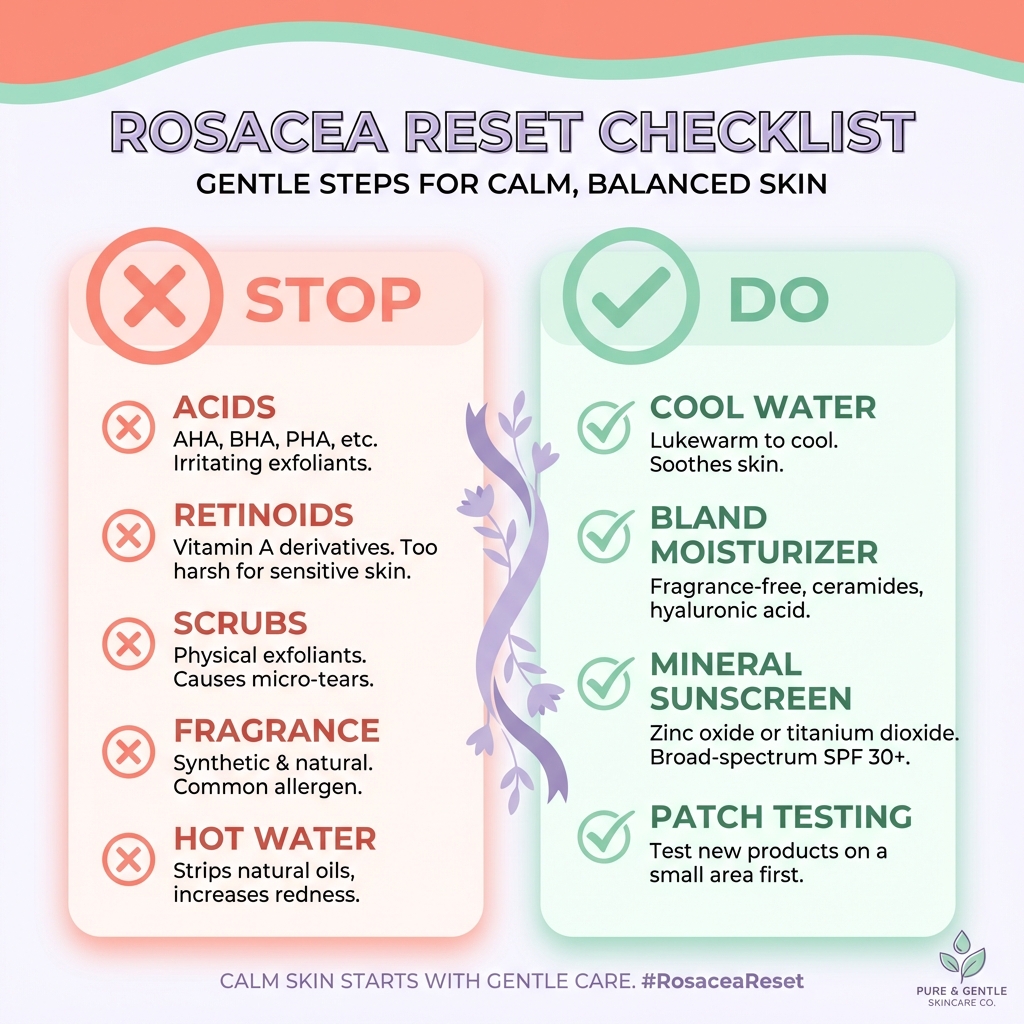 Rosacea reset checklist - what to stop and what to do