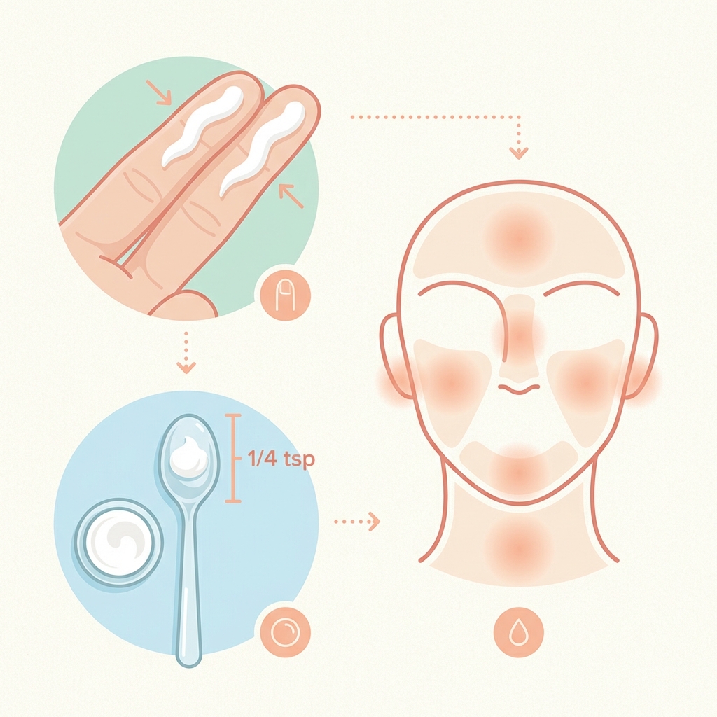 Sunscreen amount guide - two finger rule