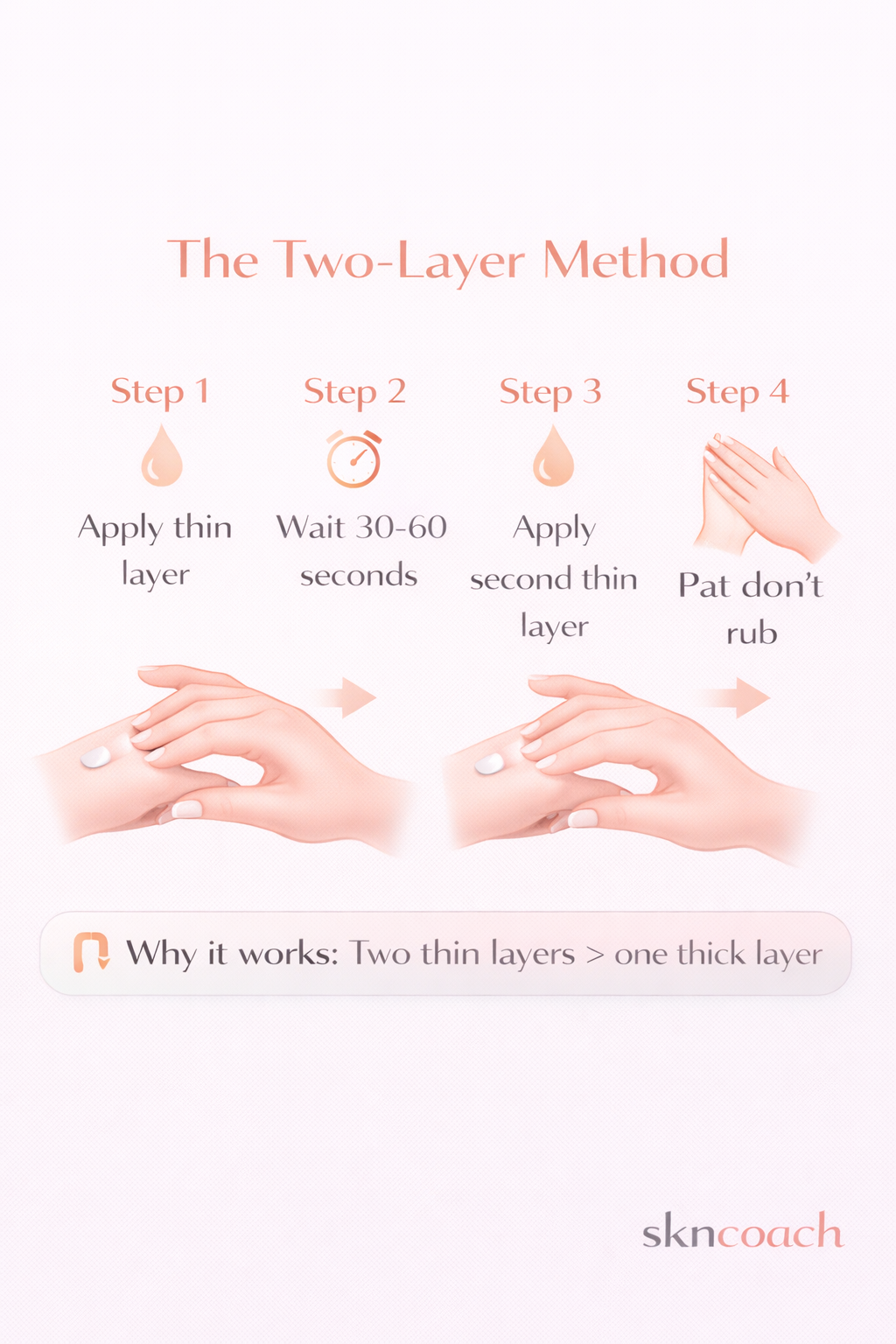 The Two-Layer Method for applying sunscreen without pilling