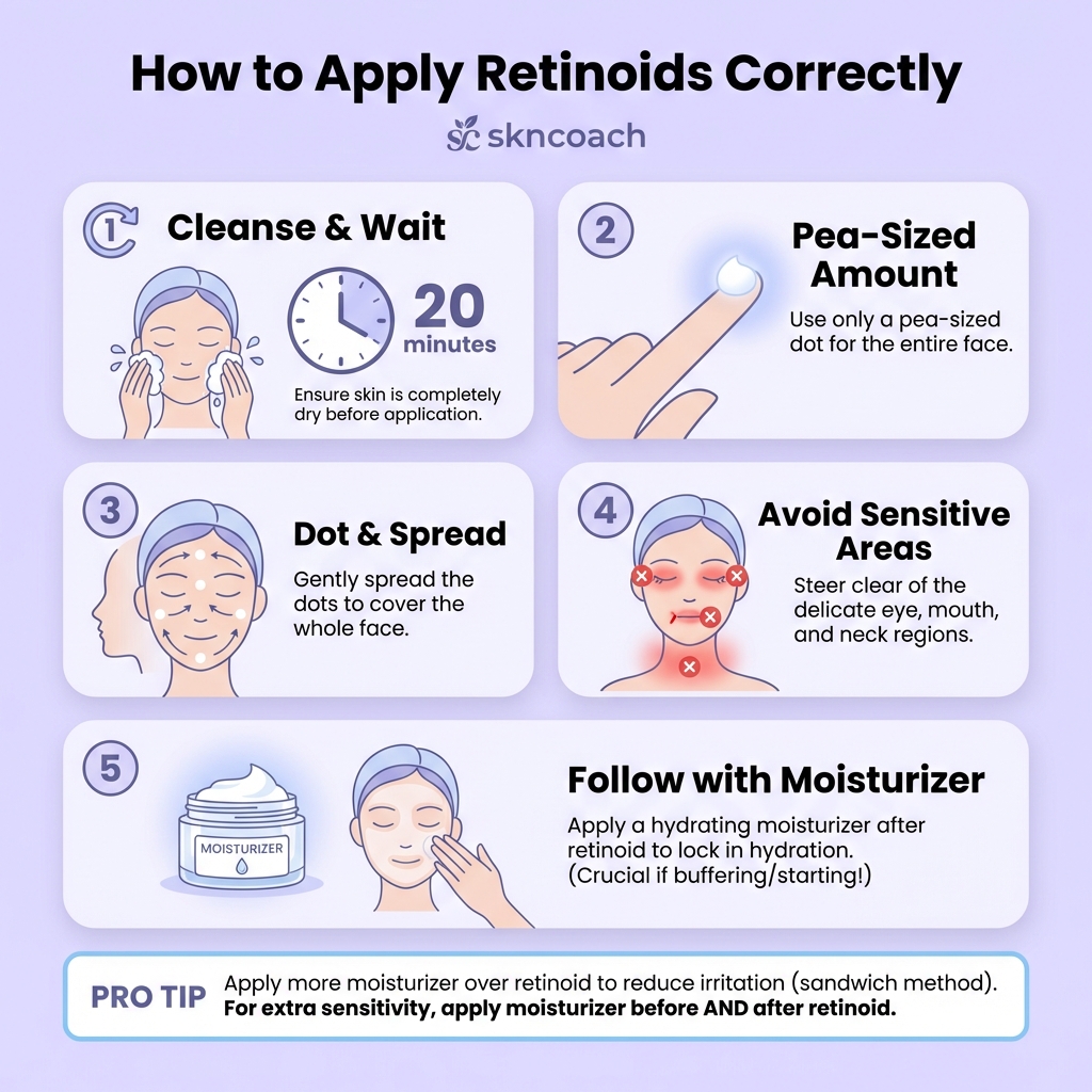 How to apply retinoids correctly: step-by-step technique guide