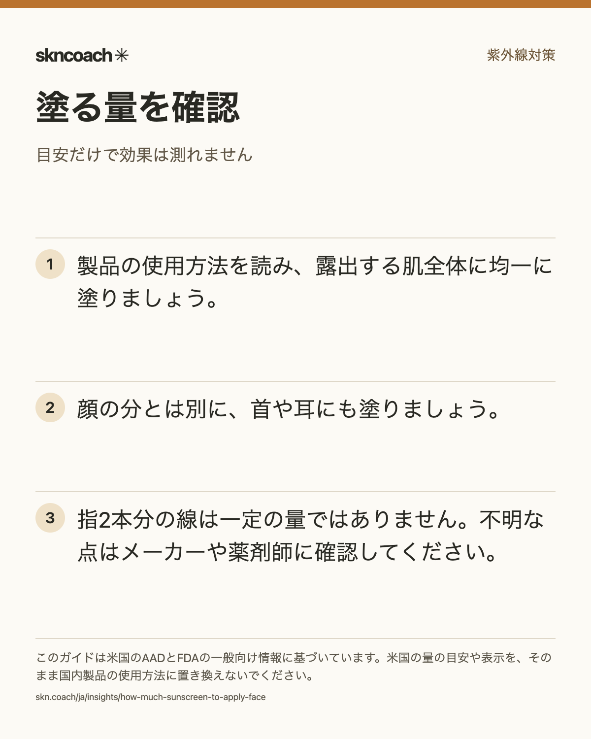 塗る量を確認